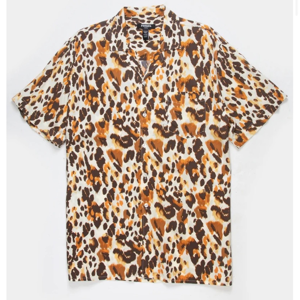 RSQ Cheetah Button Up Shirt